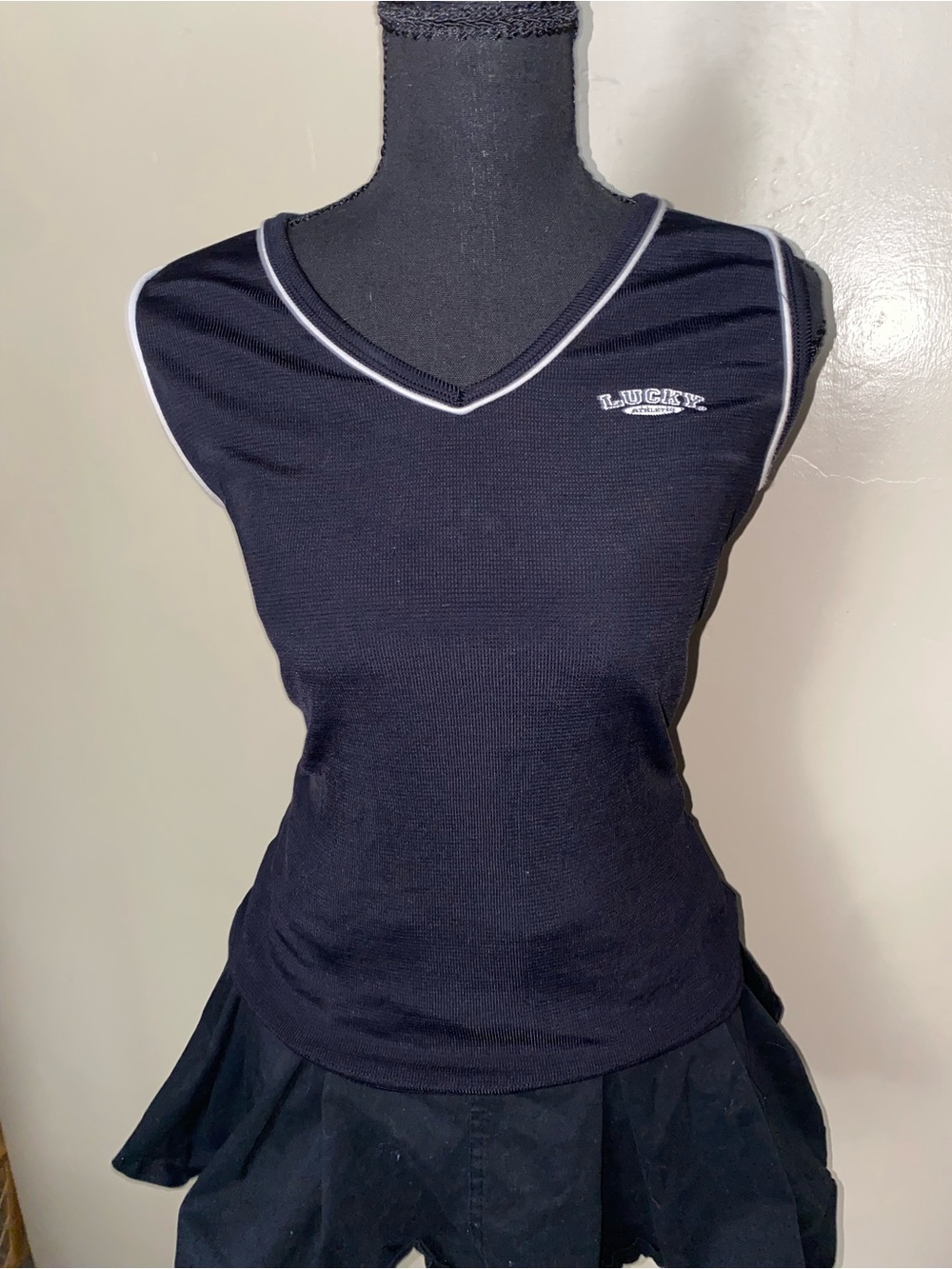 Lucky Brand Black Tank with White Trim